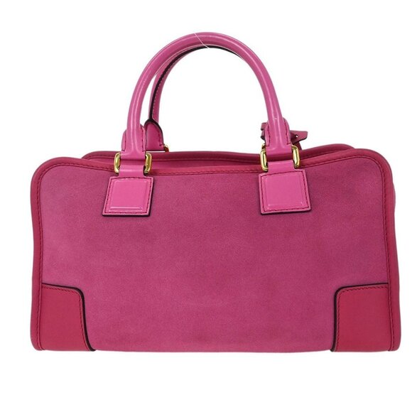 Loewe Pink Suede Leather Amazona 28 Handbag 061102 166501 - Picture 2 of 9